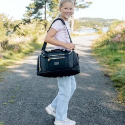 Online Duffelbag Sport, Black Gold Duffel Og Crossbody Bag