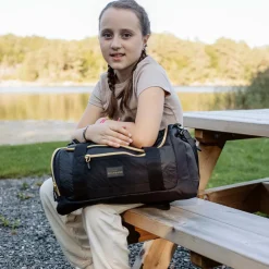 Online Duffelbag Sport, Black Gold Duffel Og Crossbody Bag