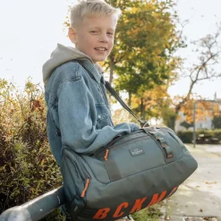 Fashion Duffelbag Sport, Green Orange Duffel Og Crossbody Bag